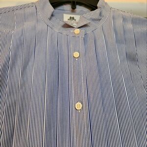 JCrew Thomas Mason navy and white striped button down shirt Size 8 New wout tag